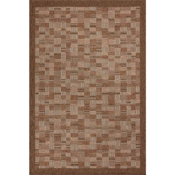 LOLOI II Merrick Chestnut/Fiesta 3 ft. 9 in. x 5 ft. 9 in. Indoor/Outdoor Area Rug