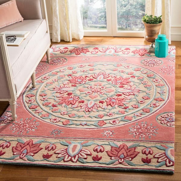Bellagio Red/Beige Doormat 3 ft. x 5 ft. Border Area Rug