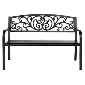 Leisure 50 in. Iron Outdoor Bench