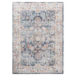 Deya Collection Blue 2'7" x 8'1" Residential Indoor-Outdoor Runner