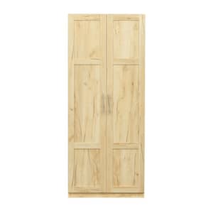 Oak Armoire with Separate 4 Storage Spaces ( 29.53 in. W x 15.75 in. D x70.87 in. H)