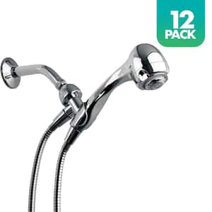 Earth Spa 3-Spray with 1.5 GPM 2.7-in. Wall Mount Handheld Shower Head in Chrome, (12-Pack)