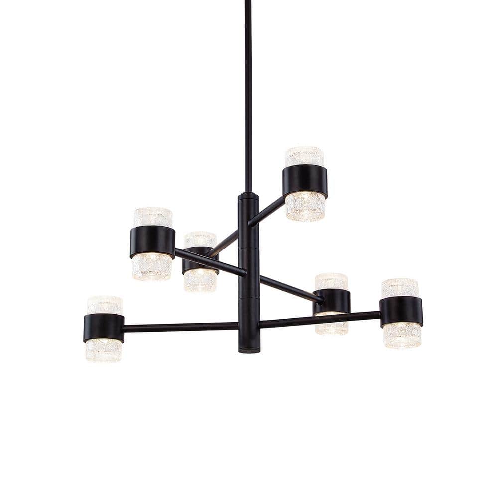 Copenhagen 24 in. 1-Light 36-Watt Black Integrated LED Exterior Pendant price history on PriceWatchPro