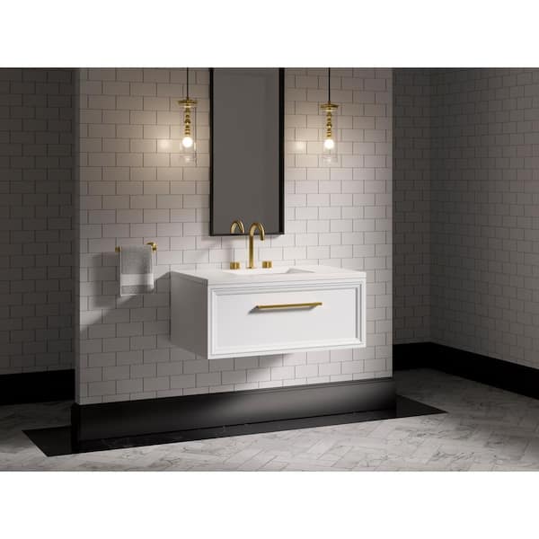 KOHLER Lodern 37 in. W x 22.4 in. D x 15.2 in. H Bathroom Vanity Cabinet without Top in Linen White