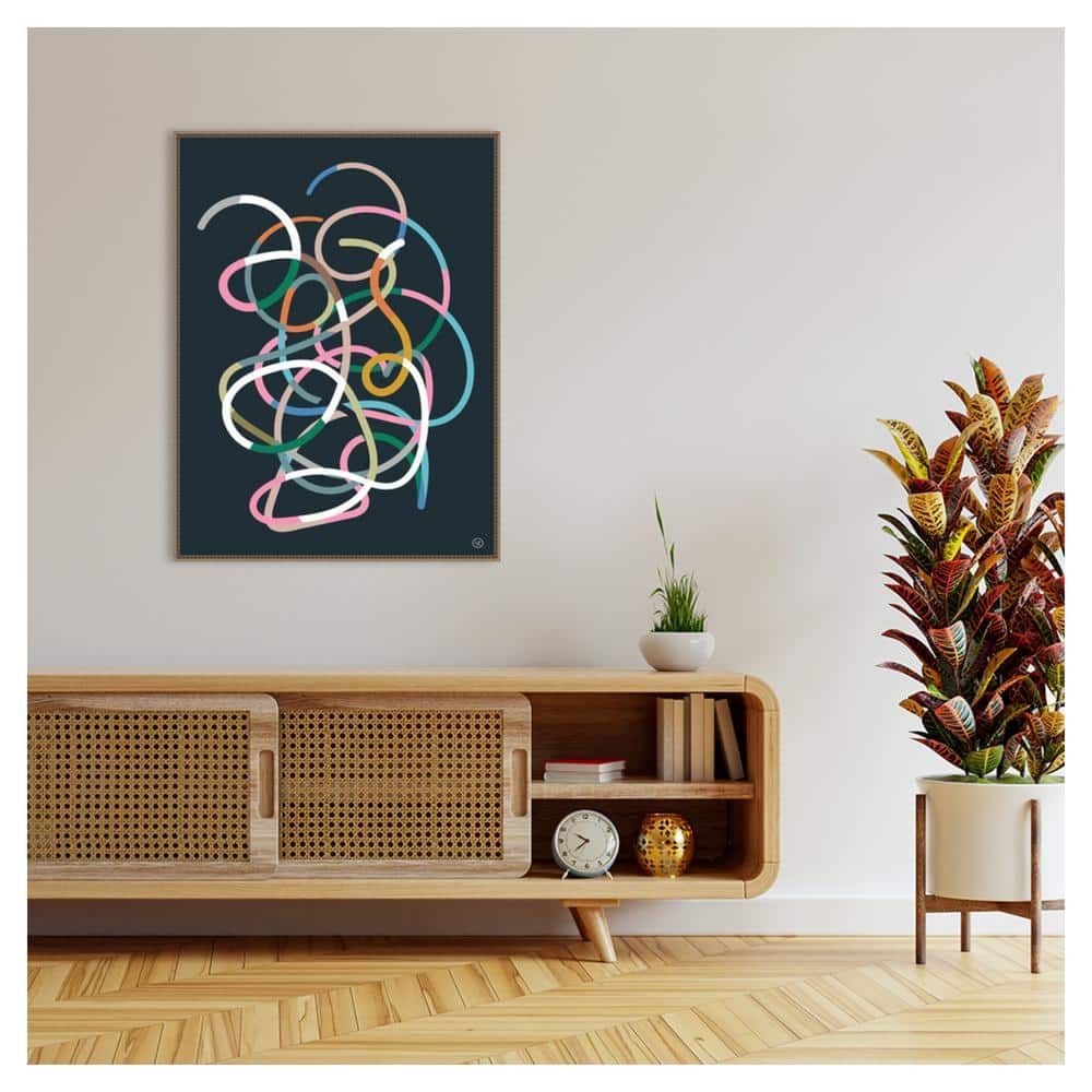 Extra Large Abstract Multicolor Canvas Framed Wall Art