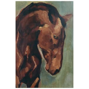 "Thoroughbred- Horse Portrait" Fine Giclee Printed Directly on Hand Finished Ash Wood Wall Art