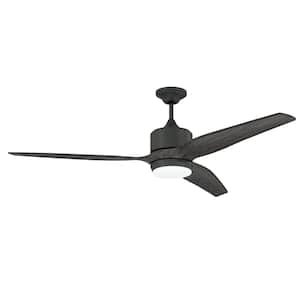 Mobi 60 in. Indoor/Outdoor Aged Galvanized Ceiling Fan with Integrated LED Light and Remote/Wall Control Included