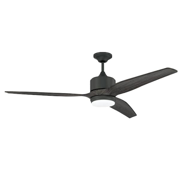 CRAFTMADE Mobi 60 in. Indoor/Outdoor Aged Galvanized Ceiling Fan with Integrated LED Light and Remote/Wall Control Included