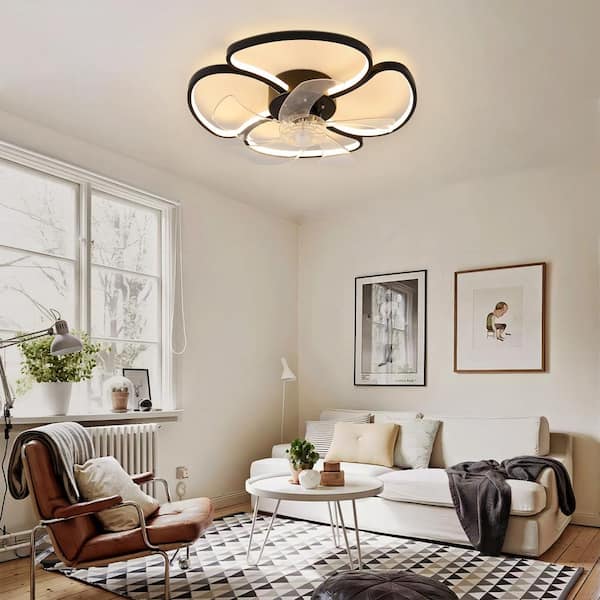 Product Name:30% Off 18 Inch Black Ceiling Fans With Lights And Remote, Black Caged Ceiling Fan Light With 6-Speed Motor, Bladeless Fan, Fandelier Ceiling Fan With Light For Bedroom, Living Room, Dining