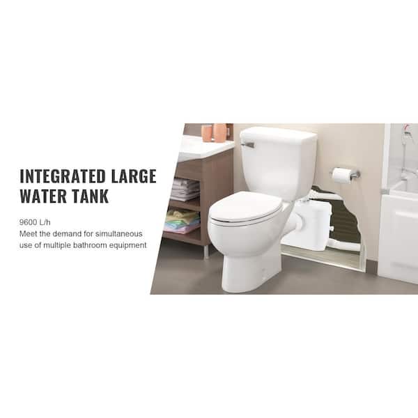 Macerator Pump 700-Watt 32.8 ft. Head Macerator Sewerage Sump Pump with 3-Water Inlets for Toilet Basement Kitchen Sink