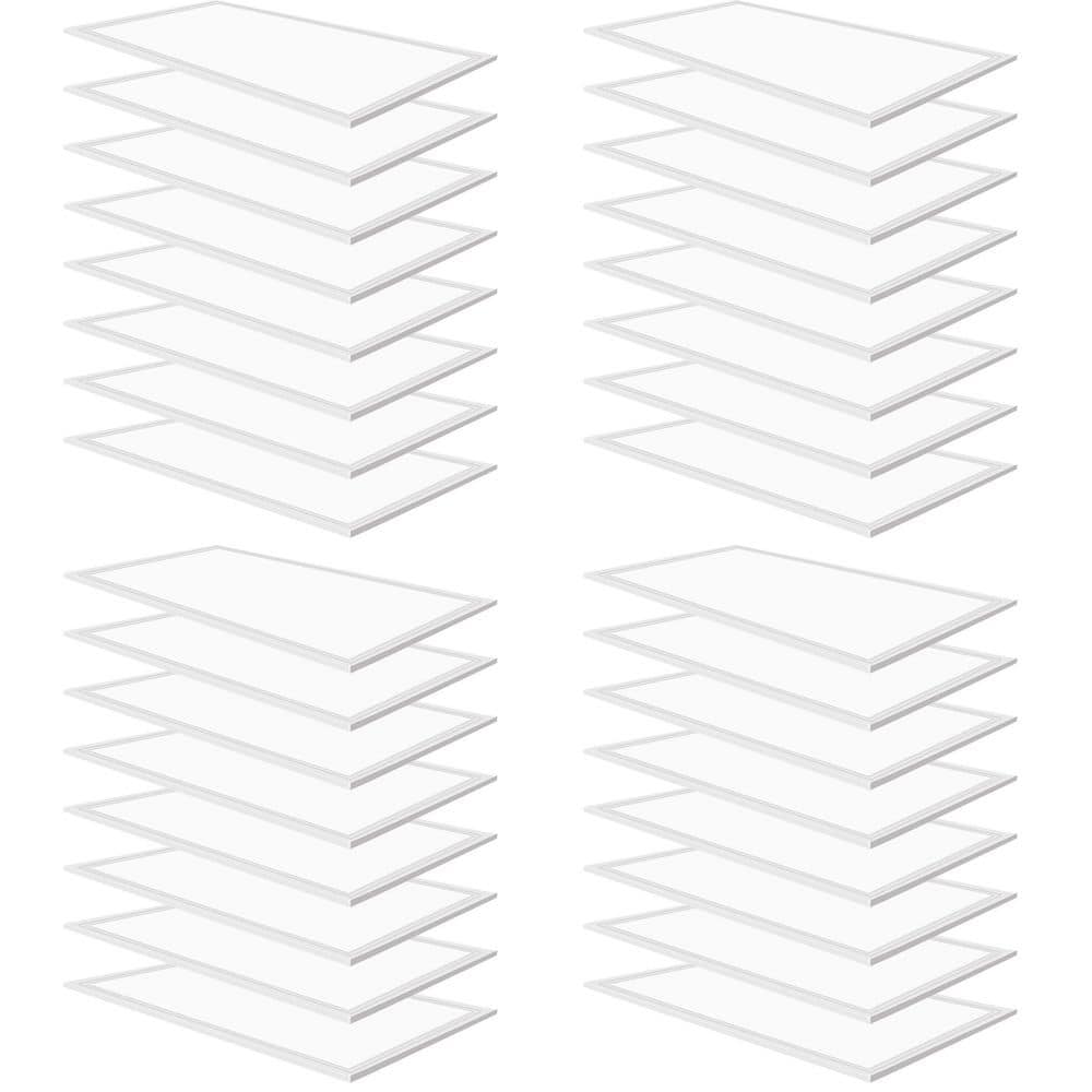 2 ft. x 4 ft. 7800-Lumens Integrated LED Panel Light,5000K Daylight,0-10V Dimmable 2x4 led drop ceiling light (32-Pack) price history on PriceWatchPro