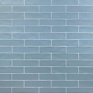 Strait Blue 3 in. x 12 in. 8 mm Matte Ceramic Subway Wall Tile (22-piece 5.38 sq. ft. / Box)