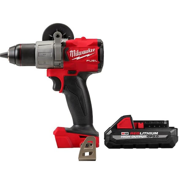 Milwaukee M18 FUEL 18V Lithium-Ion Brushless Cordless 1/2 in. Drill/Driver with High Output CP 3.0 Ah Battery