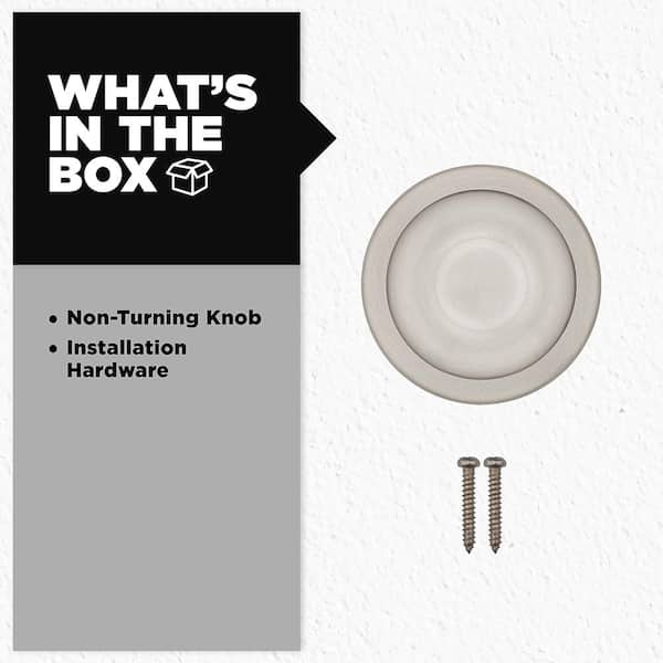 Kwikset Tylo Satin Nickel Dummy Door Knob Featuring Microban