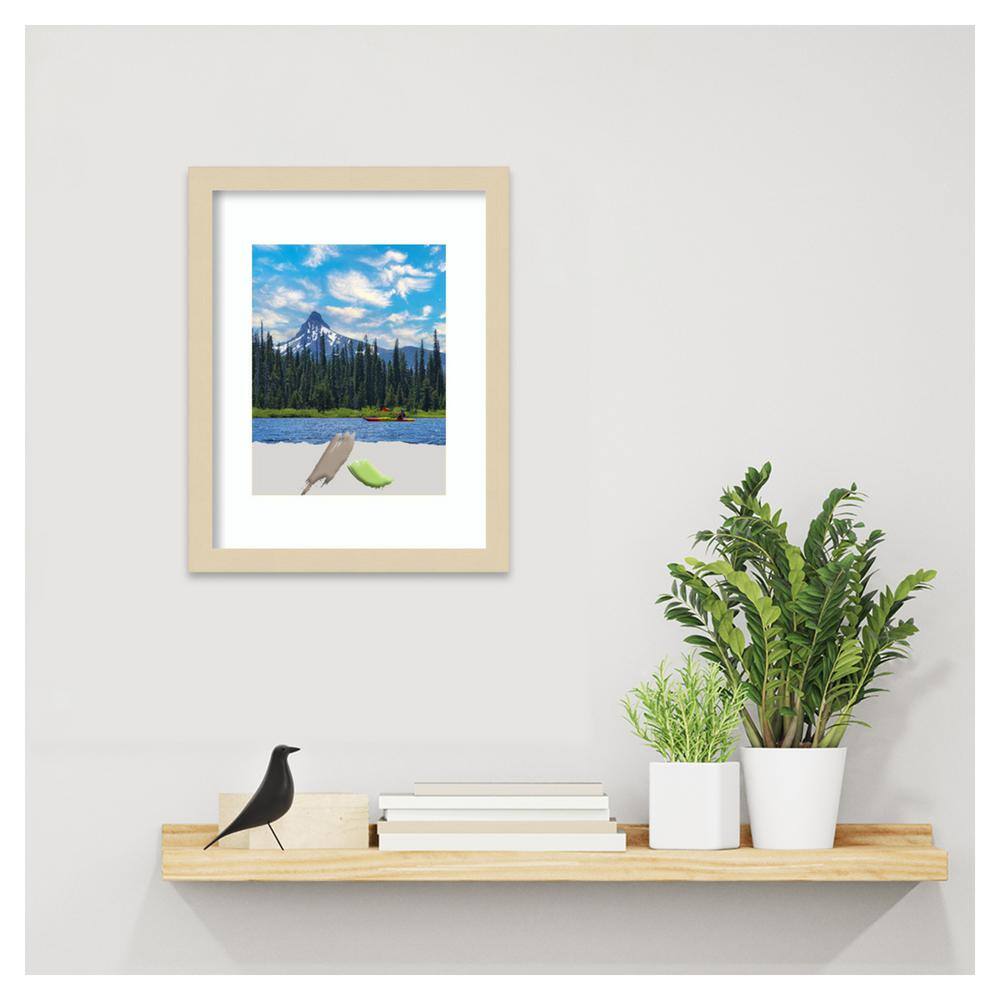 Svelte Natural Wood Satin Finish Rectangular Wall Picture Frame