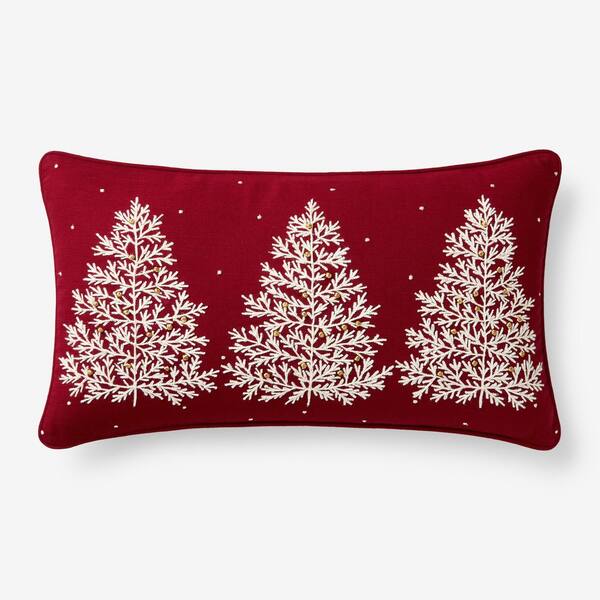 The Company Store Legends Luxury Holiday Evergreen Trees Red Lumbar