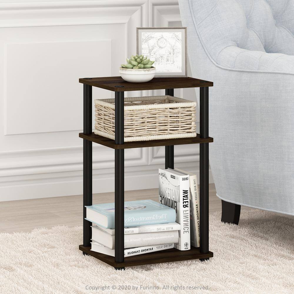 Americano Black Rectangular Wood End Table 2-Pack