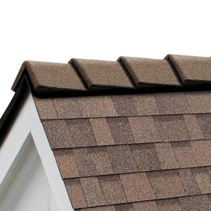 DecoRidge 8 in. Forest Brown with Copper Trail Hip and Ridge Shingles (20 linear ft. Per Carton)