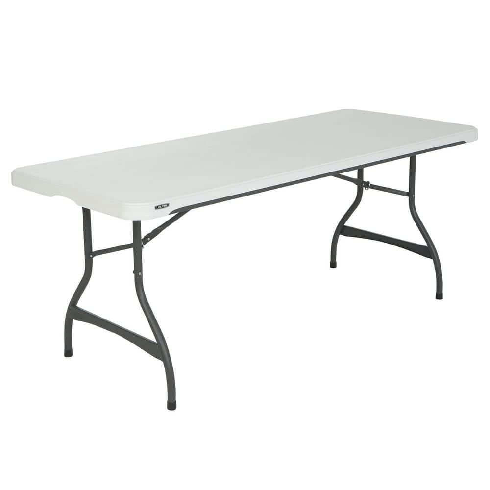 UPC 841101004463 product image for 72 in. White Plastic Stackable Folding Utility Table | upcitemdb.com