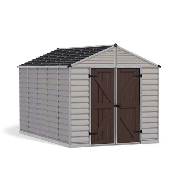 CANOPIA by PALRAM SkyLight 8 ft. x 12 ft. Tan Garden Outdoor Storage Shed