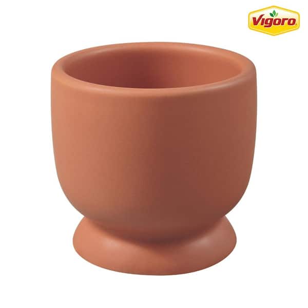Vigoro 3 in. Arvin Small Terracotta Ceramic Planter (3 in. D x 2.8 in. H)