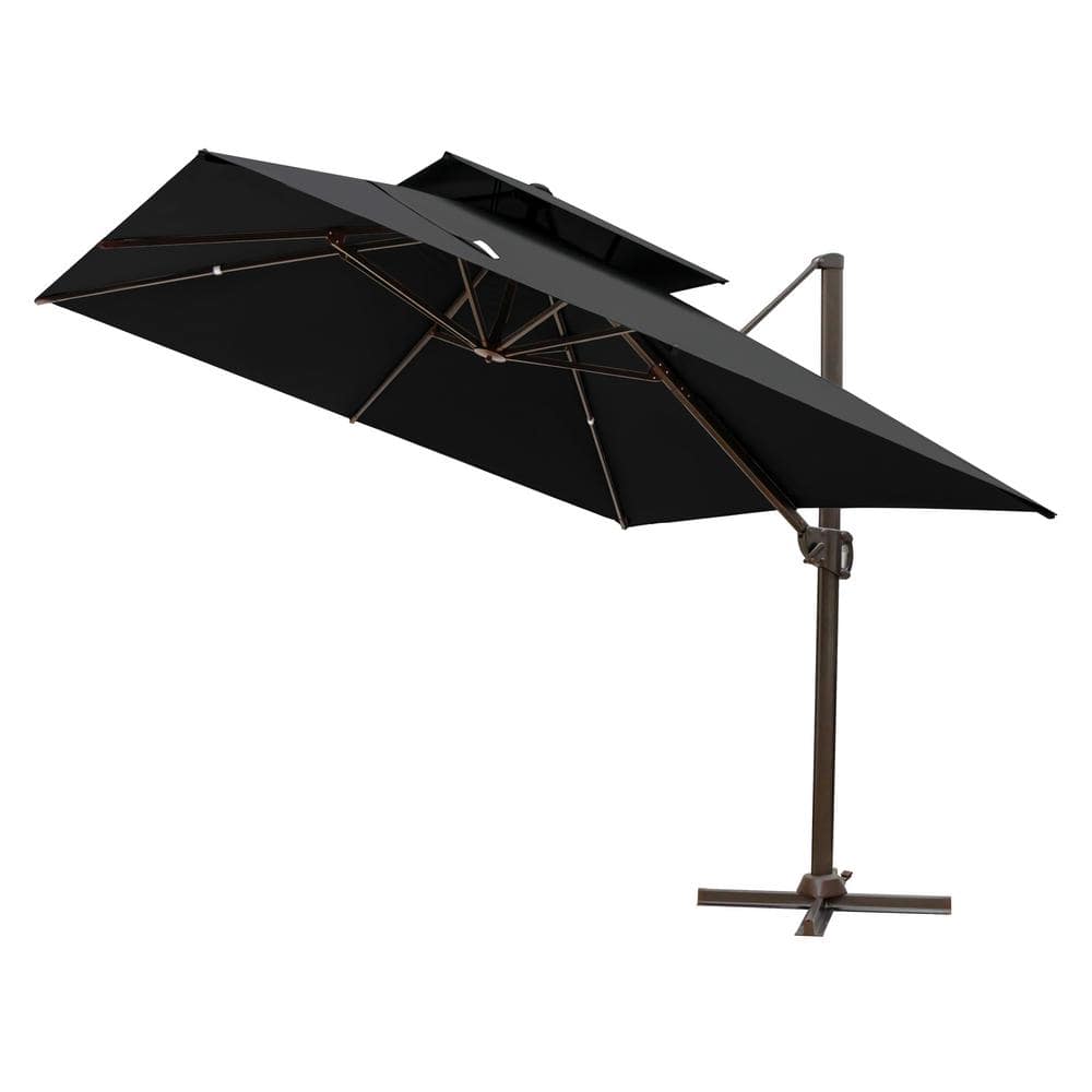 Crestlive Products 10ft. Double Top Aluminum Cantilever Tilt Patio