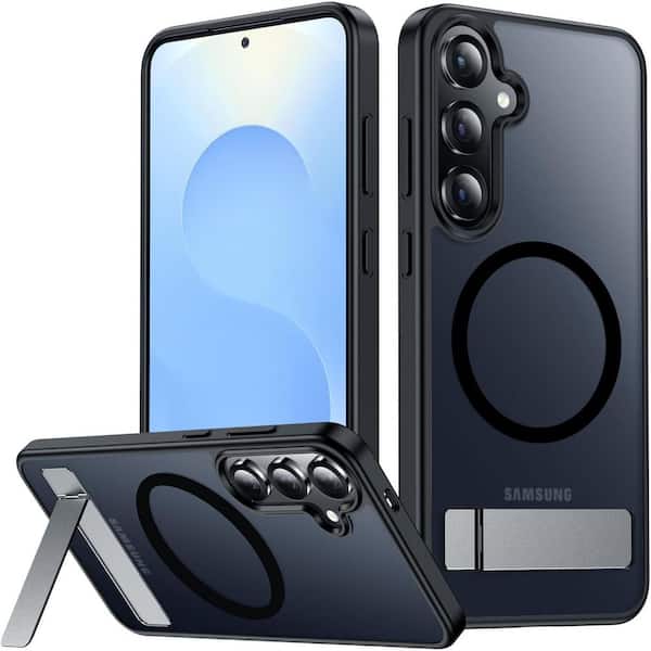 OBJLGEV Magnetic Case for Samsung Galaxy S25 with 3 Stand Ways and Military Grade Drop Protection Black