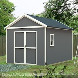 8 ft. W x 12 ft. D Wood Storage Shed 96 Sq. Ft. Brown