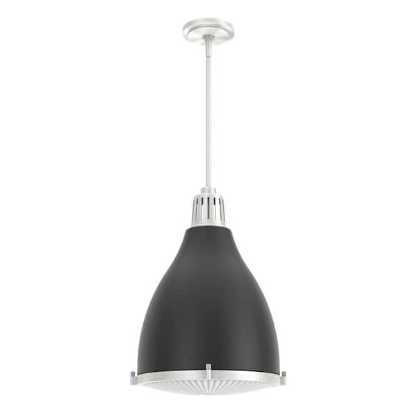 Bluff View 3 Light Flat Matte Black Island Pendant Light with Metal Shade Dining Room Light