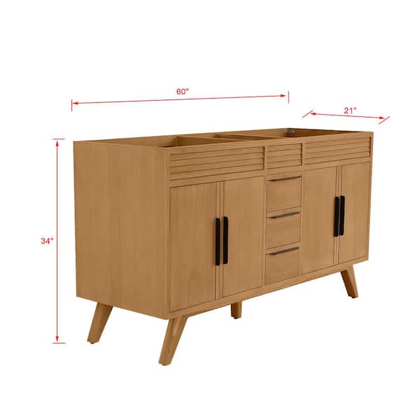 Taylor 60 in. W x 21 in. D Bath Vanity Cabinet Only in Natural Teak Taylor 60 in. W x 21 in. D Bath Vanity Cabinet Only in Natural Teak