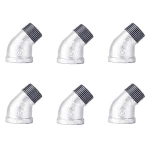3/4 in. Galvanized Iron 45-Degree FPT x MPT Street Elbow Fitting (6-Pack)