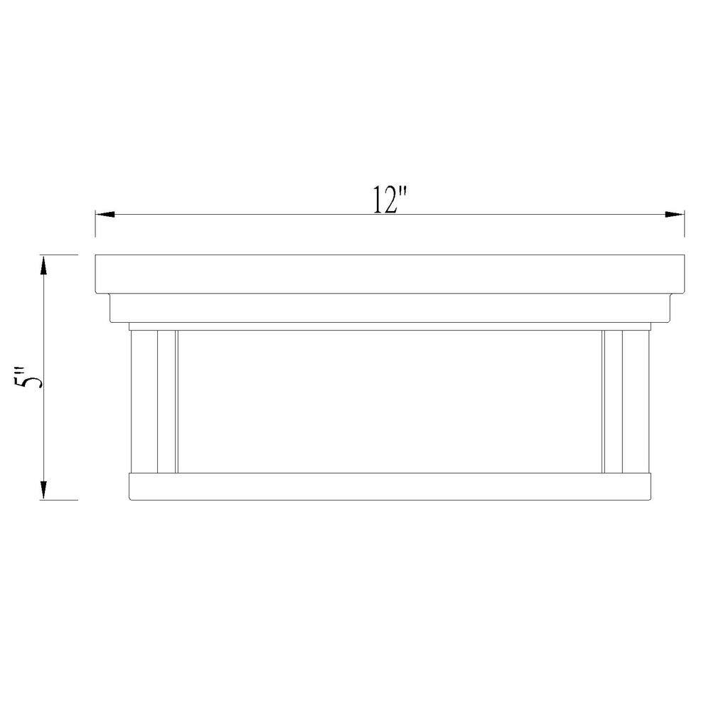 Clarion Matte Black Transitional 2-Light Flush Mount with Clear Water Glass
