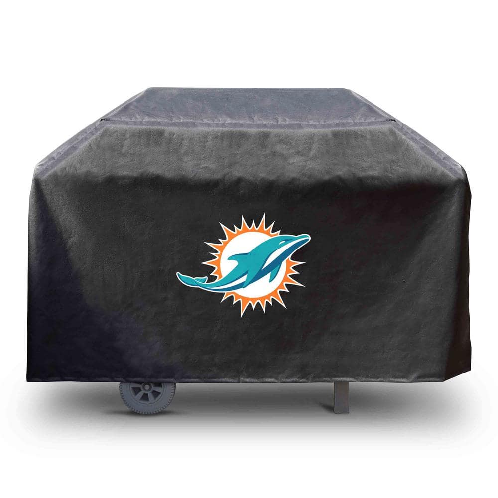 FANMATS NFL-Miami Dolphins Rectangular Black Grill Cover - 68 In. X 21 ...