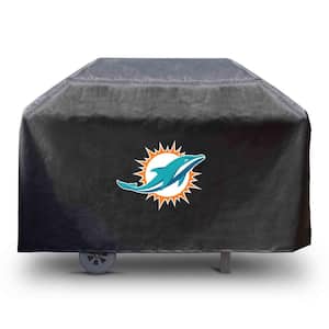 NFL-Miami Dolphins Rectangular Black Grill Cover - 68 in. x 21 in. x 35 in.