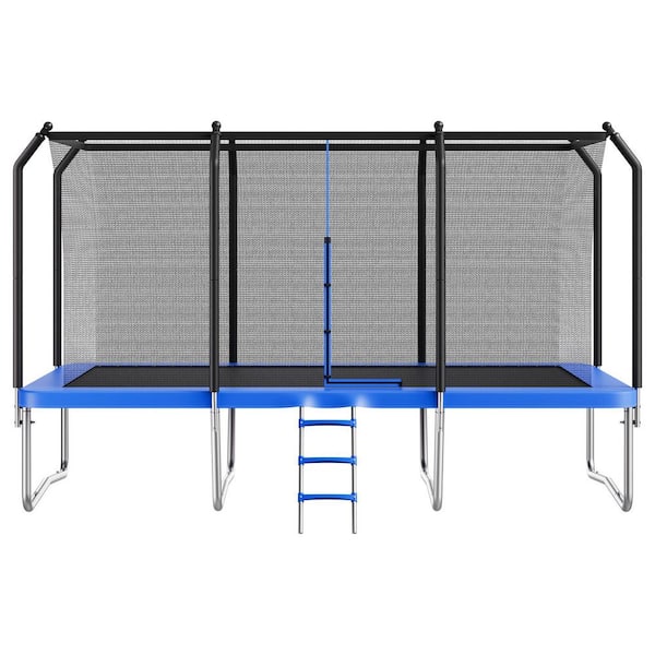 Outdoor Trampoline, 8 x 14 ft. Rectangle Trampoline, ASTM Approved Recreational Trampolines with Enclosure Net