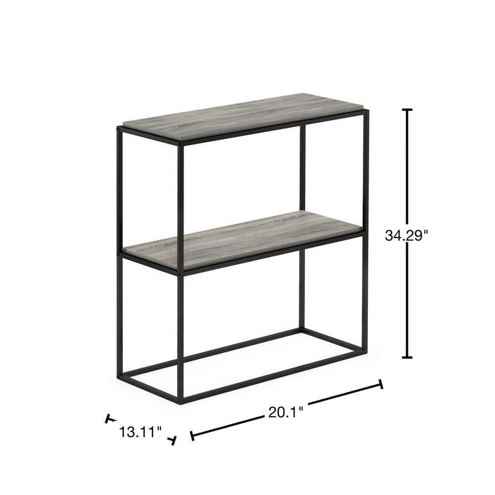 Modern Lifestyle French Oak Grey Wooden 2-Tier Stackable Shelf