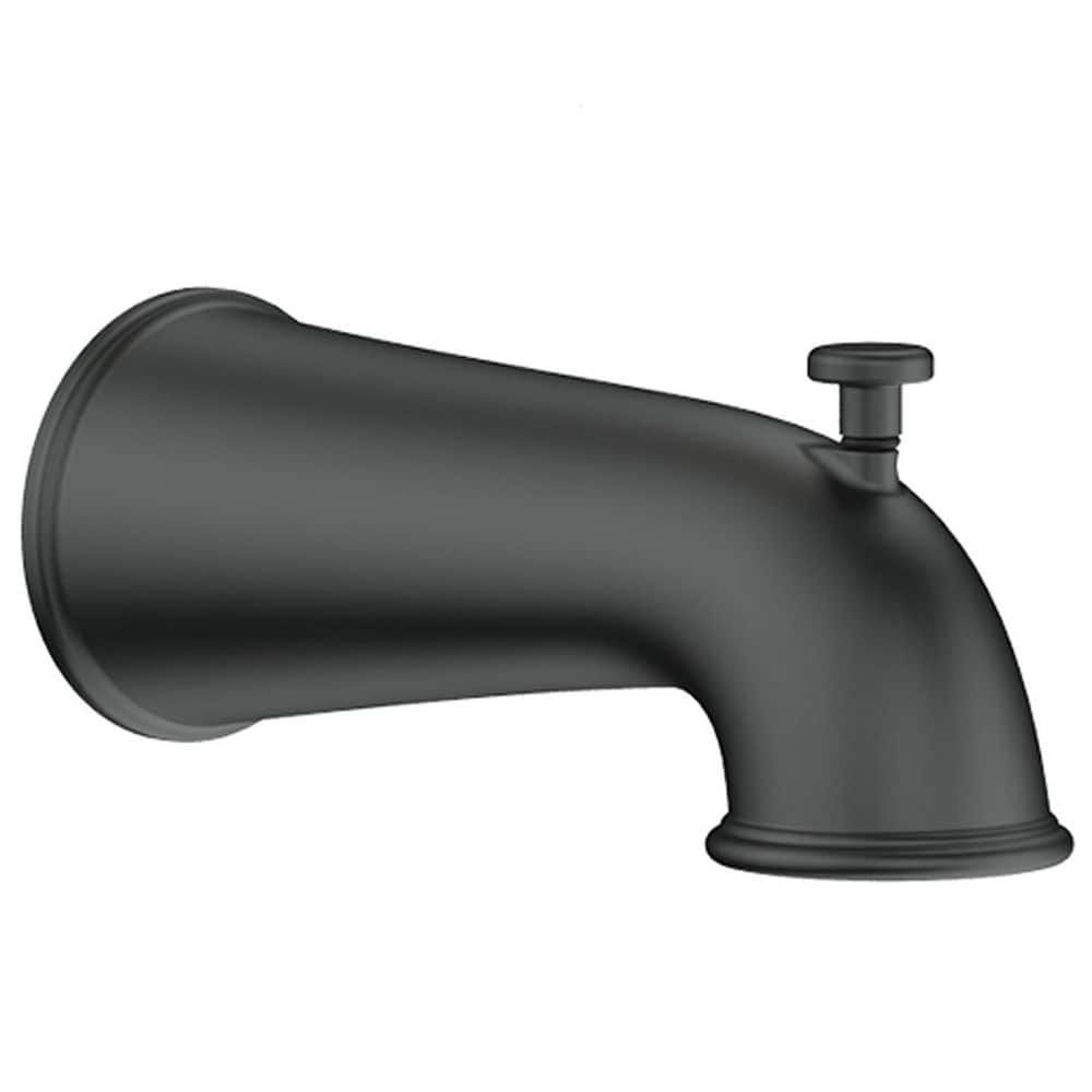 GIVING TREE 1/2 in. SlipOn Tub Spout Front Diverter in Matte Black