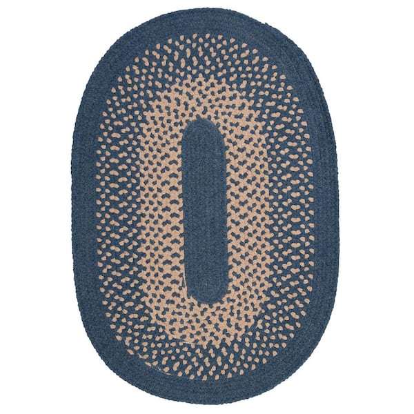 Home Decorators Collection Portland Federal Blue 3 ft. x 5 ft. Oval Braided Area Rug