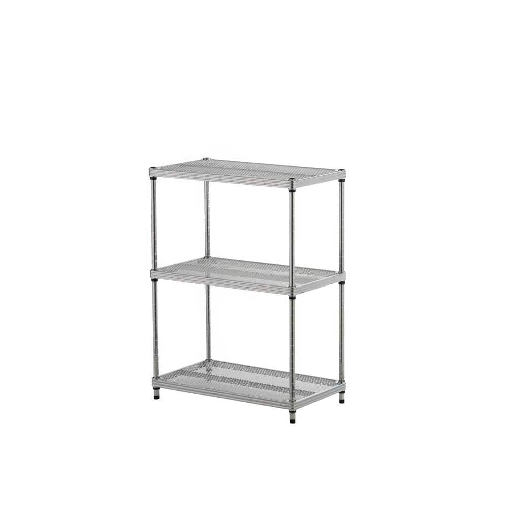 Mind Reader Alloy Collection Metal Adjustable 4 Tier Industrial Storage  Shelves with Wheels 49 12 H x 13 12 W x 23 14 L Silver - Office Depot