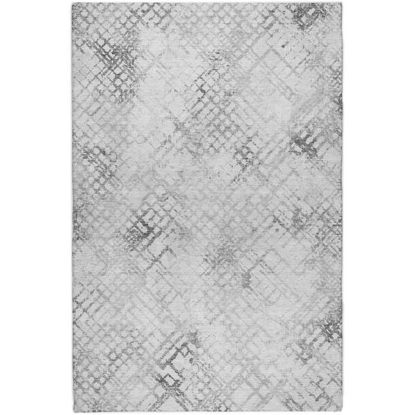 Dream Shag Premium Machine Washable Abstract ADS824 Gray 10 ft. x 14 ft. Area Rug