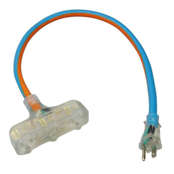 RIDGID 2 ft. 12/3 Premium Cold Weather Cord with Power Block Adapter