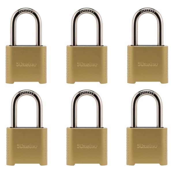 Master Lock Contractor Pack: Outdoor Combination Lock, 1-1/2 in. Shackle, Resettable, 6 Pack