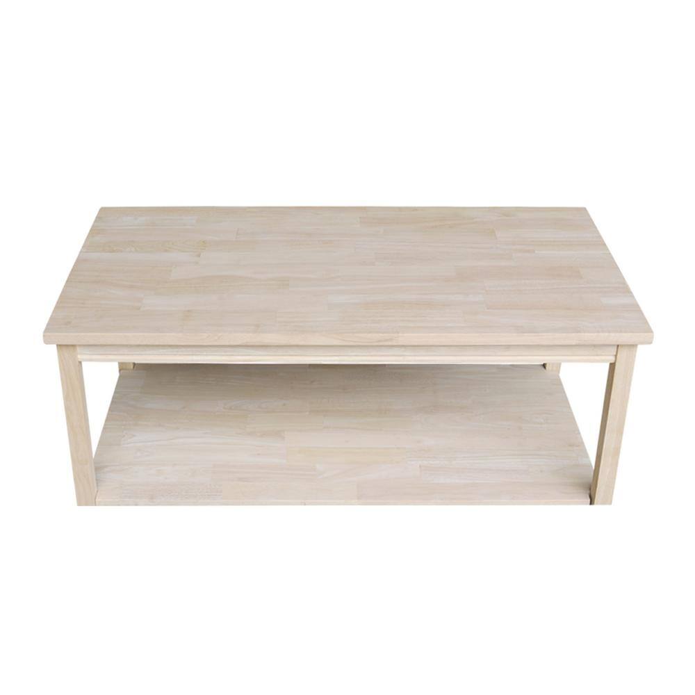 Portman 36" Natural Parawood Rectangular Coffee Table
