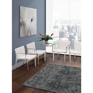 Gekko White Leatherette Conference Office Chair (Set of 2)