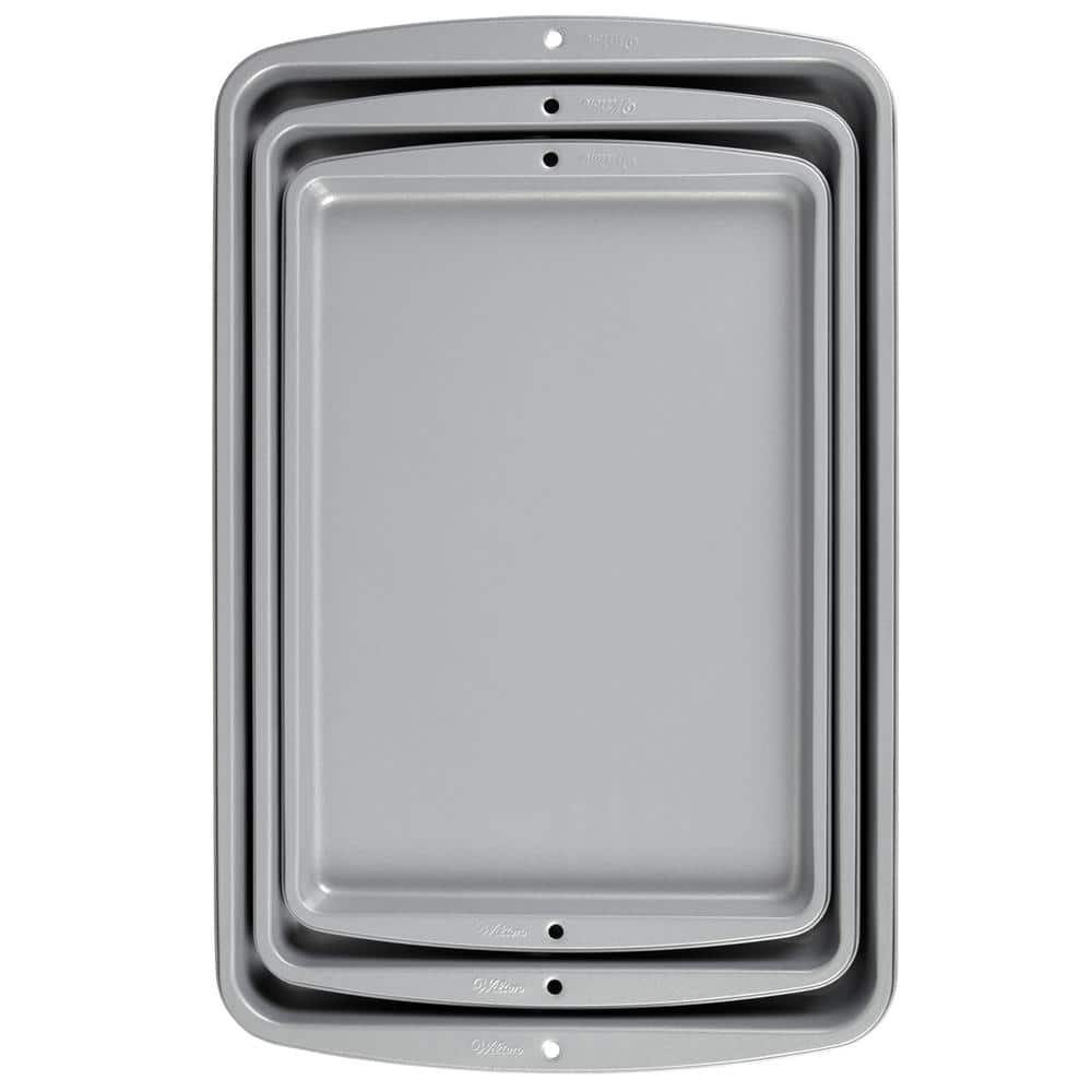 Wilton Non-Stick Heavy-Gauge 3-Piece Cookie Sheet Set