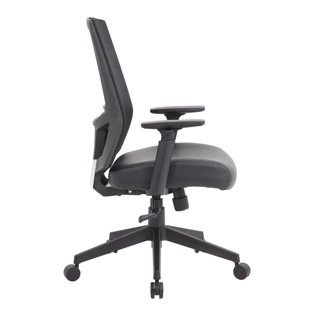 Black High Back Mesh and Vinyl Adjustable Task Chair