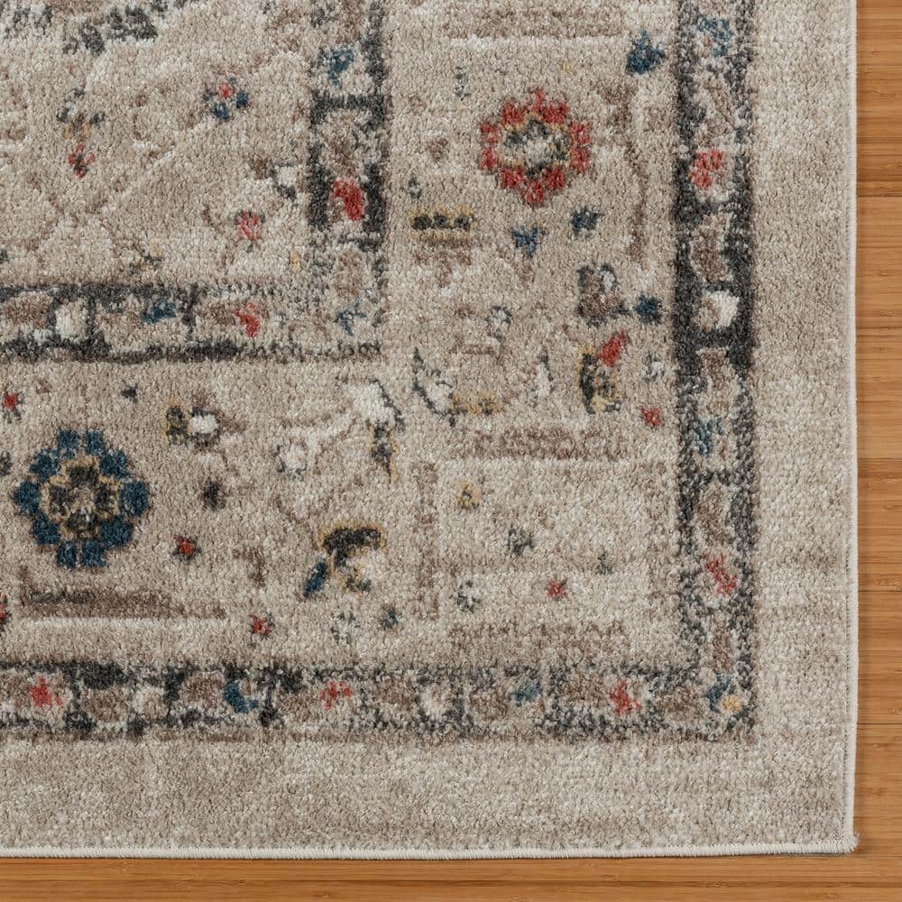 Ivory Tufted Rectangular 8' x 10' Synthetic Area Rug