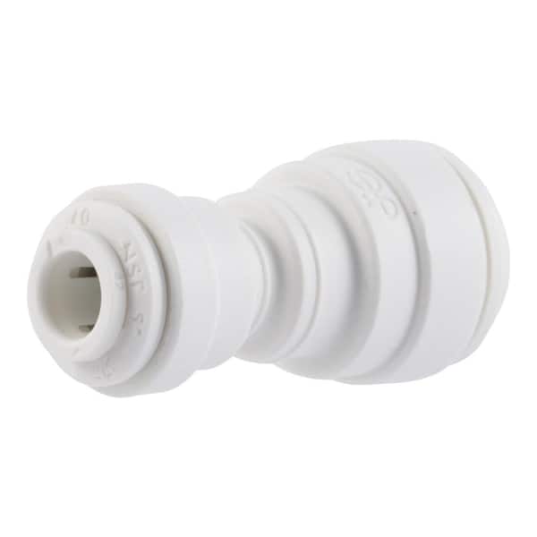 John Guest 3/8 in. O.D. x 1/4 in. O.D. Push-to-Connect Polypropylene Reducing Coupling Fitting
