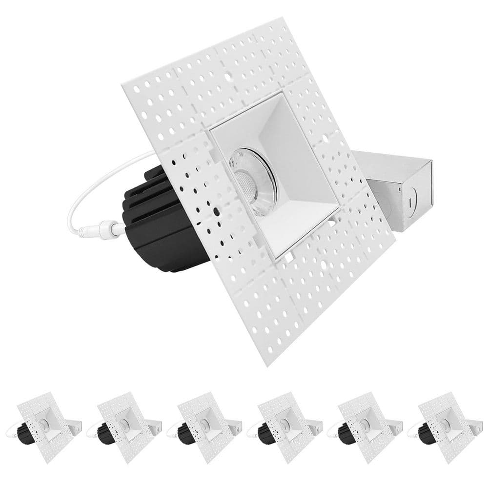 4 Inch Integrated LED Recessed Trimless Spotlight with JBox, 5CCT, 15W, 1000LM, CRI90, 38°, Dimmable, IC Rated, 6 Pack price history on PriceWatchPro