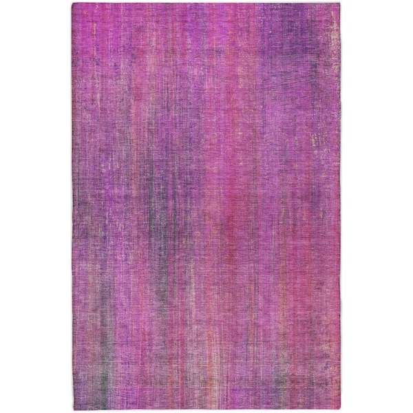 Dream Shag Premium Machine Washable Abstract ADS552 Lilac 10 ft. x 14 ft. Area Rug